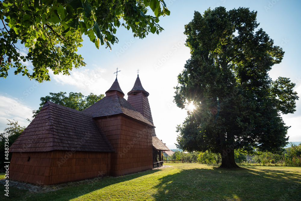 The Greek Catholic wooden church of St Lucas the Evangelist in Trocany, Slovakia The Greek Catholic wooden church of St Lucas the Evangelist in Trocany, Slovakia