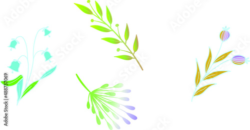 Spring watercolour floral png and vector