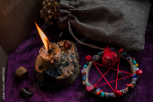 Quadro em tela Concept of pagan magic, voodoo