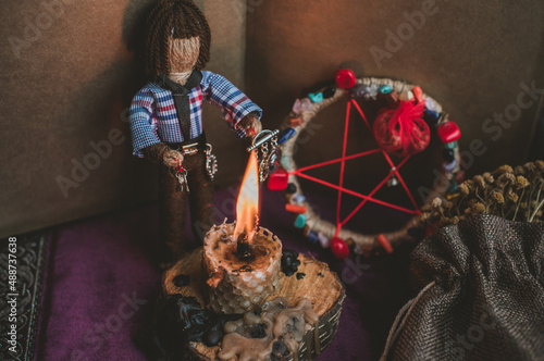 Fotografia Concept of pagan magic, voodoo