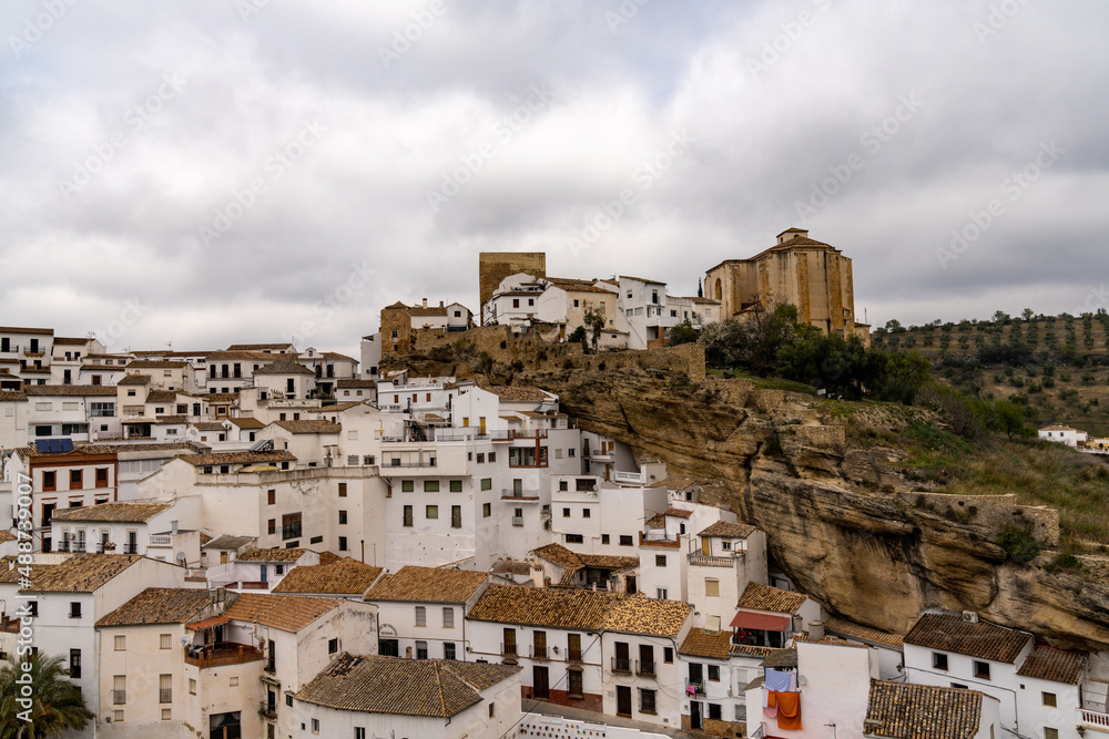 view of the landmark town of Setenil de las Bodegas in Andalusia