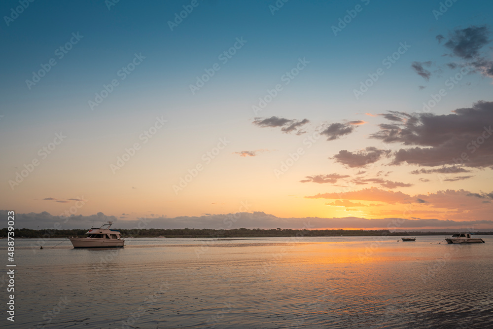 sunset over the sea