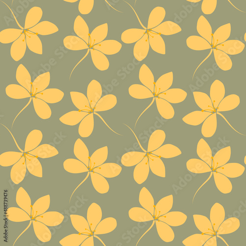 Delicate seamless background in pastel colors. Abstract floral pattern
