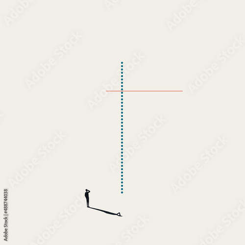 Business benchmark vector concept. Symbol of high quality, performance, management. Minimal illustration.