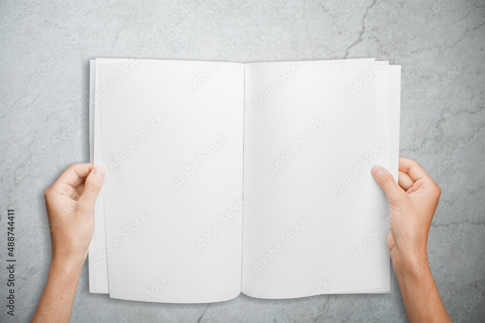 Advertising Magazine Brochure Mockup with Hand Advertising Magazine Brochure Mockup with Hand