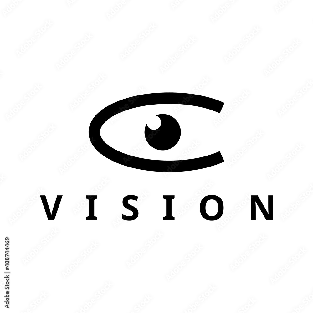 letter c eye vision logo design letter c eye vision logo design