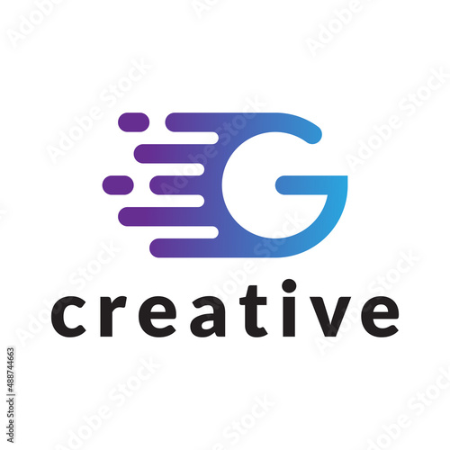 letter G fast creative logo design