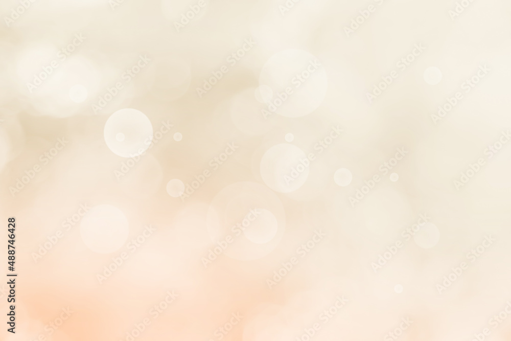 Abstract blurry cream color for background, Blur festival lights outdoor celebration and white bokeh focus texture decorative