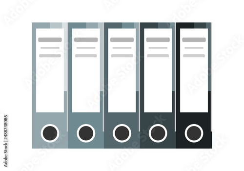 Document file paper archive office flat vector design.