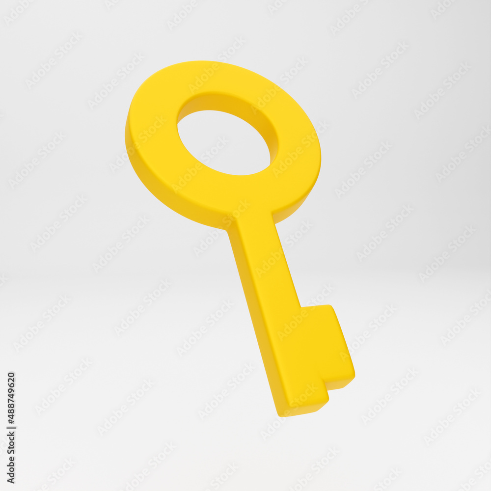 3d cartoon icon key for mockup template presentation infographic 3d render illustration 3d cartoon icon key for mockup template presentation infographic 3d render illustration
