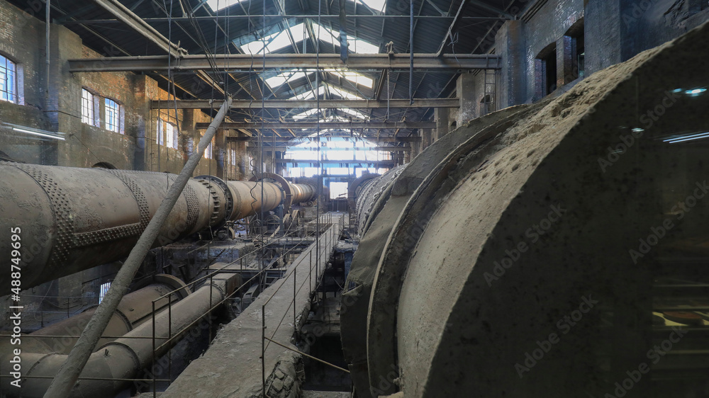 he idle and abandoned cement rotary kiln is in a factory, North China he idle and abandoned cement rotary kiln is in a factory, North China