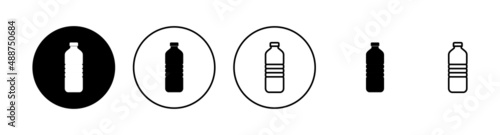 Bottle icons set. bottle sign and symbol