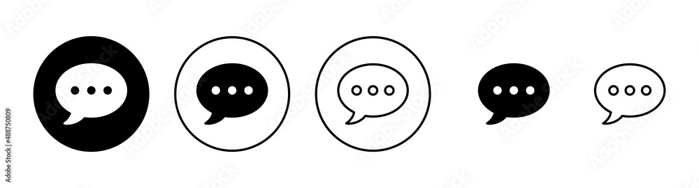 Chat icons set. speech bubble sign and symbol. comment icon. message Chat icons set. speech bubble sign and symbol. comment icon. message