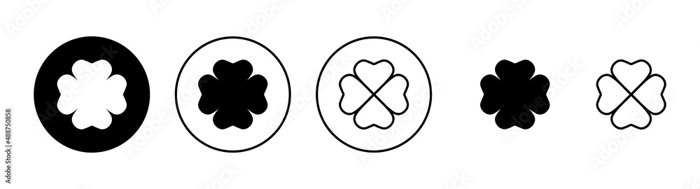 Clover icons set. clover sign and symbol. four leaf clover icon. Clover icons set. clover sign and symbol. four leaf clover icon.