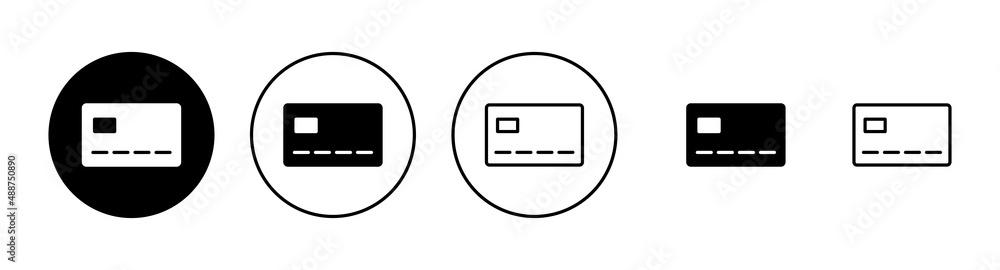 Credit card icons set. Credit card payment sign and symbol Credit card icons set. Credit card payment sign and symbol