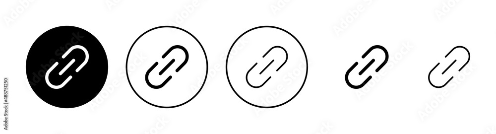 Link icons set. Hyperlink chain sign and symbol Link icons set. Hyperlink chain sign and symbol