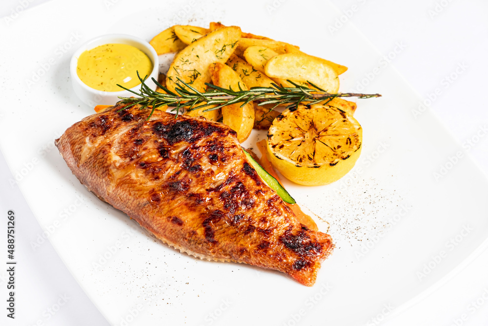 chicken fillet with potato and sauce chicken fillet with potato and sauce
