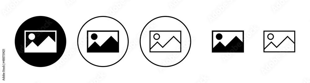 Picture icons set. photo gallery sign and symbol. image icon Picture icons set. photo gallery sign and symbol. image icon