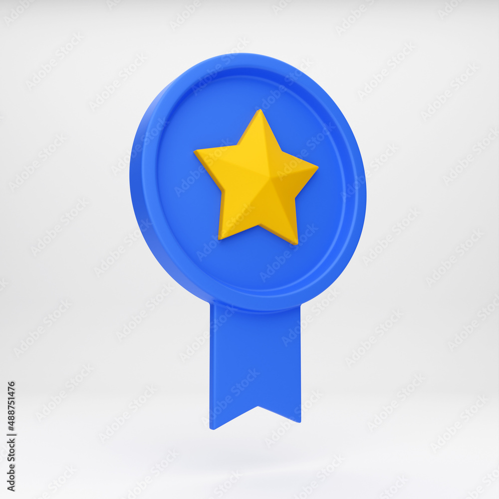 3d cartoon icon reward badge with star for mockup template presentation infographic 3d render illustration 3d cartoon icon reward badge with star for mockup template presentation infographic 3d render illustration