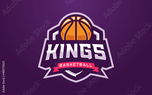 Modern and Creative Kings Basketball Club Logo for Sports Team