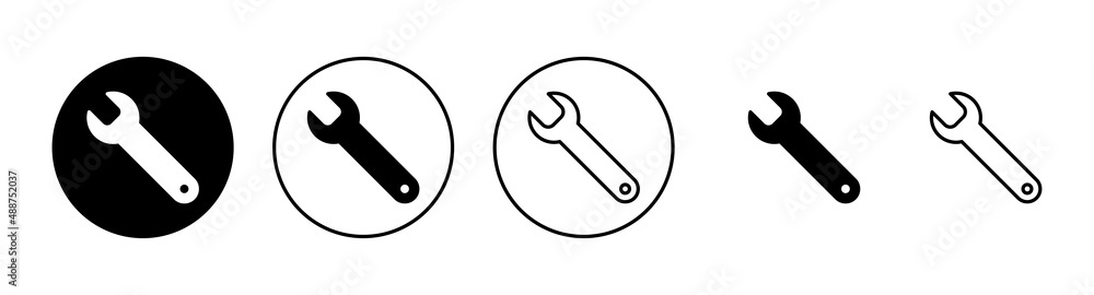 Wrench icons set. repair icon. tools sign and symbol Wrench icons set. repair icon. tools sign and symbol