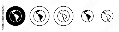 World map set. Worldmap sign and symbol. Globe icon