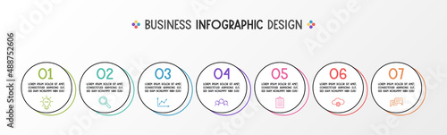 Infograph with business elements. Diagram design. Vector