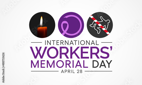 International Workers memorial day is observed every year on April 28, Vector illustration