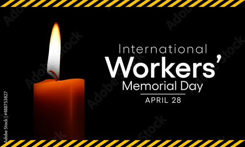 International Workers memorial day is observed every year on April 28, Vector illustration