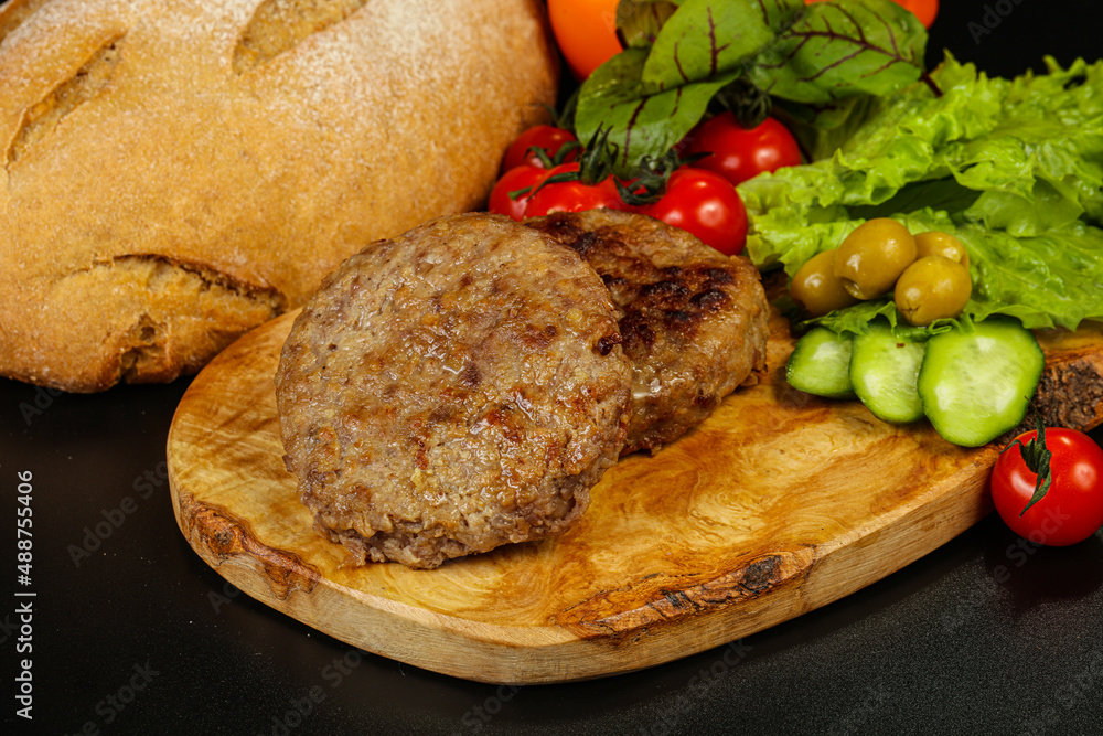 Homemade roasted cutlet minced meat Homemade roasted cutlet minced meat