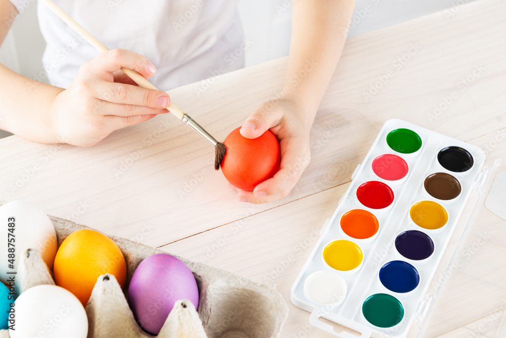 The process of dyeing Easter eggs. The process of dyeing Easter eggs.
