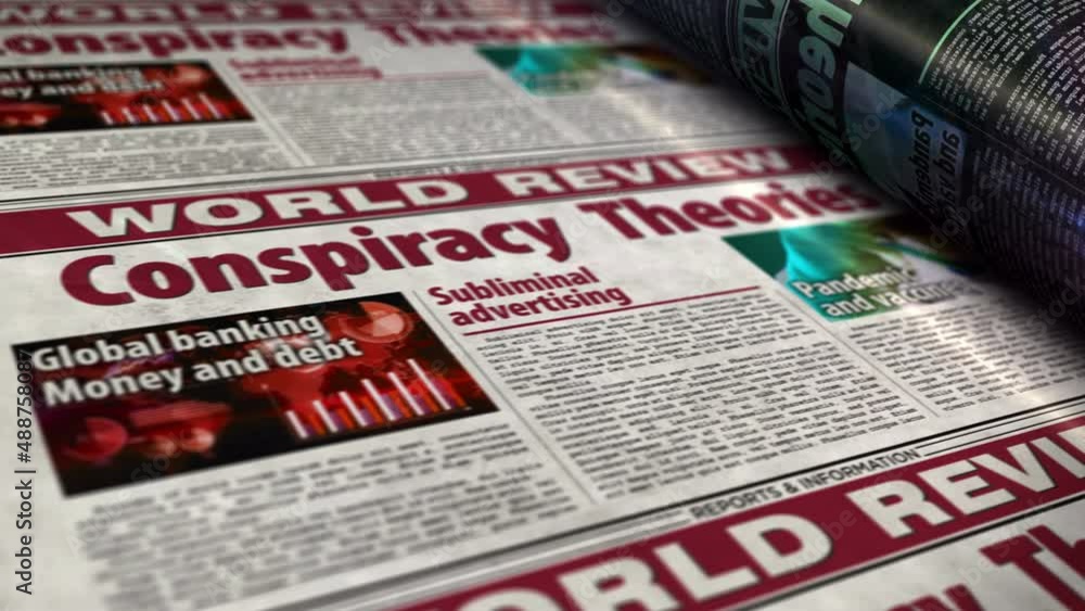 Conspiracy theories, disinformation and secret theory daily newspaper