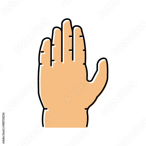 arm edema color icon vector illustration