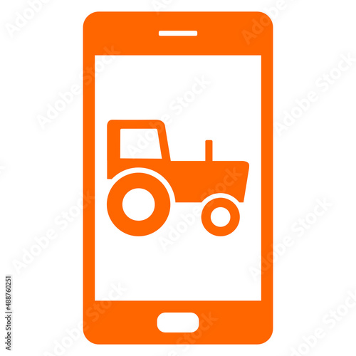 Traktor und Smartphone