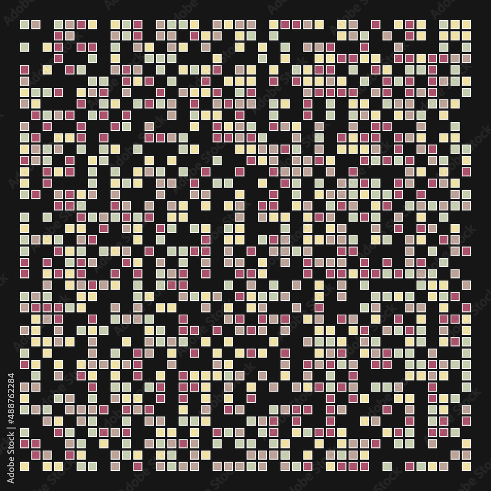 Fototapeta premium Offset Quads generative art background art illustration