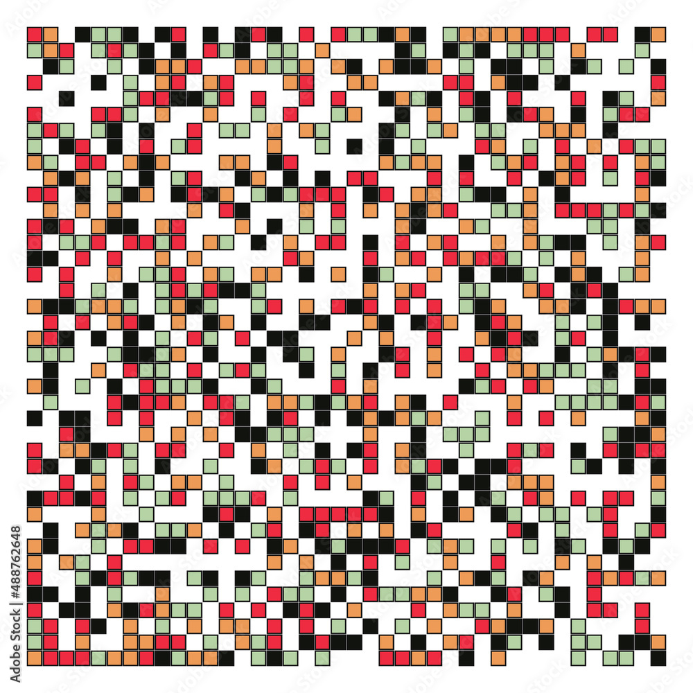 Fototapeta premium Offset Quads generative art background art illustration