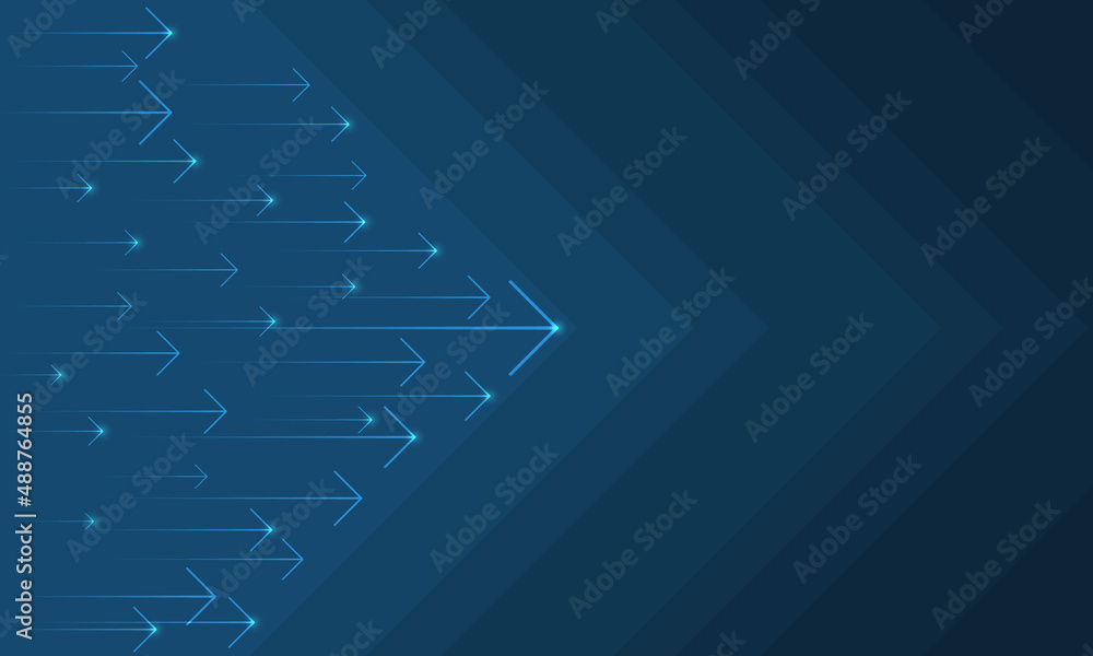 Blue abstract background with arrows. Speed lines illustration ...