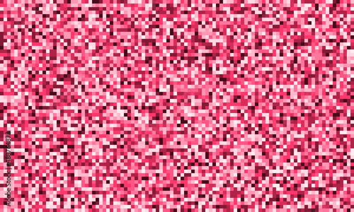 Abstract pixel seamless background with pink squares.