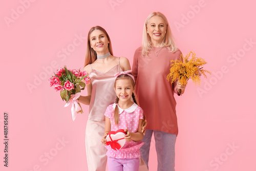 Young woman with her little...