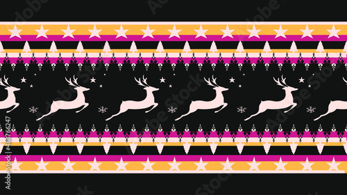 Geometric ethnic oriental ikat pattern traditional Design.Geometric ethnic oriental pattern traditional Design for backgroun,snow,clothing,fabric,embroidery style.christmas.santa.deer.Winter.star.tree