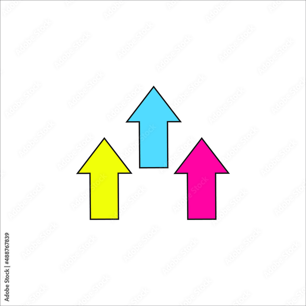 Arrow Up Stock Logo Icon isolated on white background Arrow Up Stock Logo Icon isolated on white background