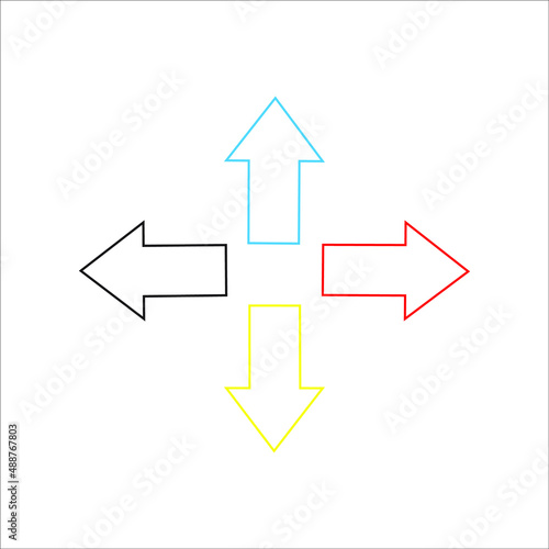 symbol arrows vector, line icon