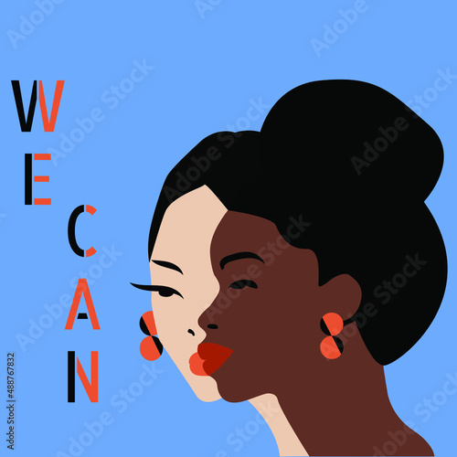 Black woman and Asian woman, racial inequality, injustice