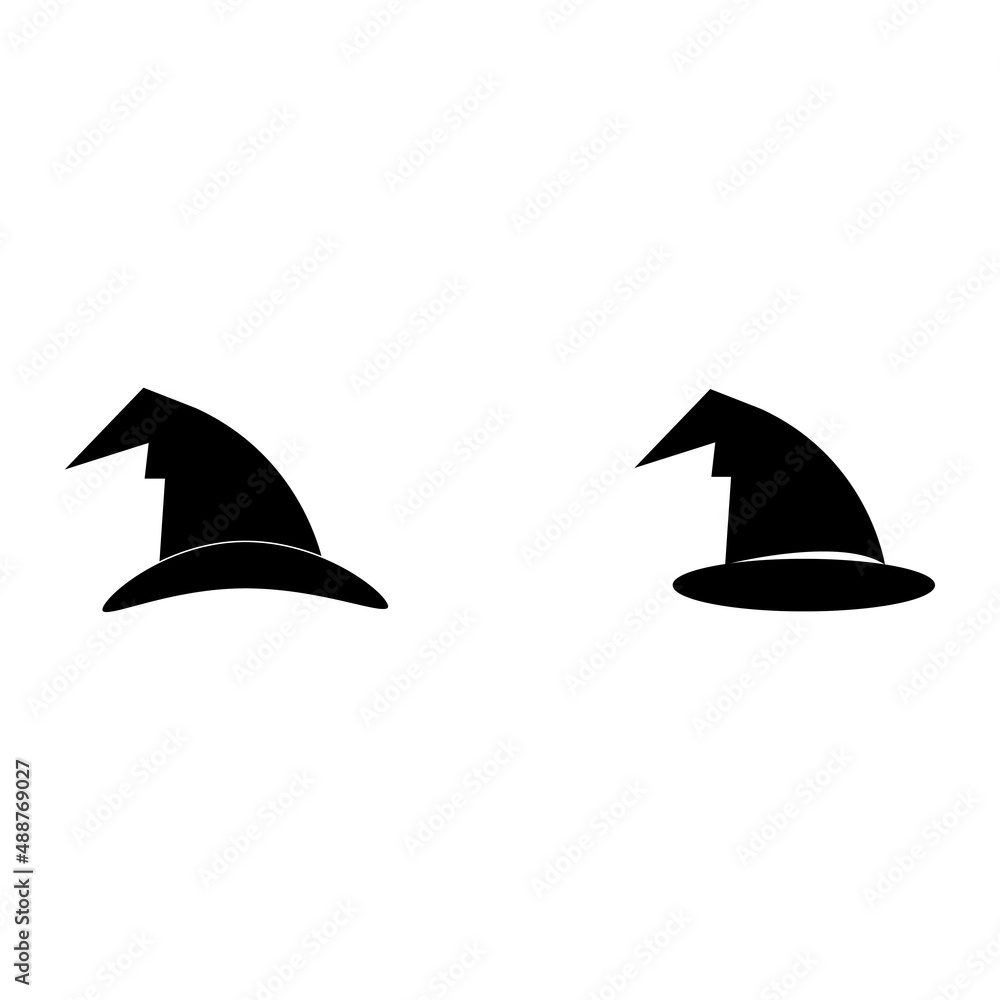 Wizard cap character logo vector template Wizard cap character logo vector template