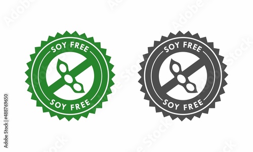Soy free logo template illustration