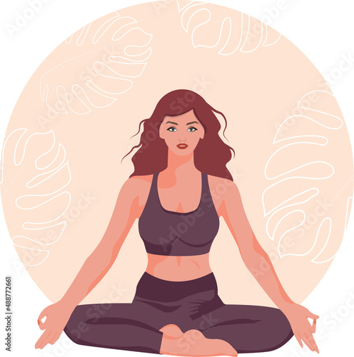yoga girl lotus position