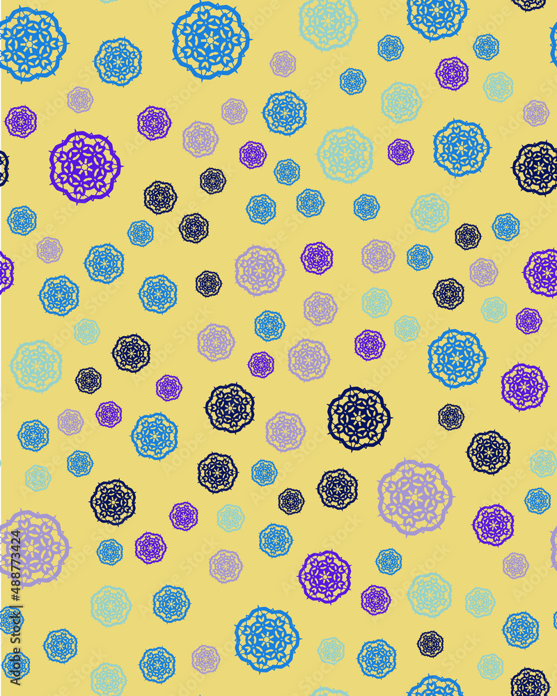 Background with snowflakes on a yellow background. Background with snowflakes on a yellow background.