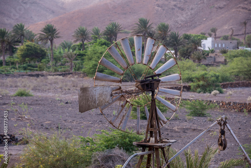 Antiguo molino en la zona del Madeiral en la isla de San Vicente de Cabo Verde photo