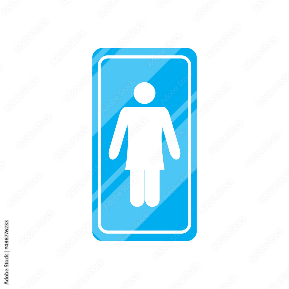 woman icon, flat symbol, suitable for bathroom and others, vector illustration woman icon, flat symbol, suitable for bathroom and others, vector illustration