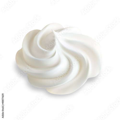 Marshmallow (Zephyr). Realistic vector, 3d illustration